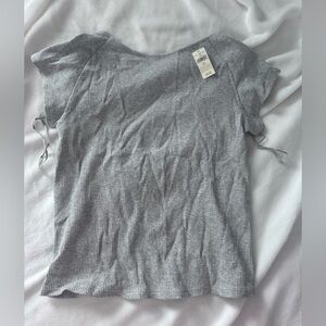 Aerie Light Gray Short Sleeve Top